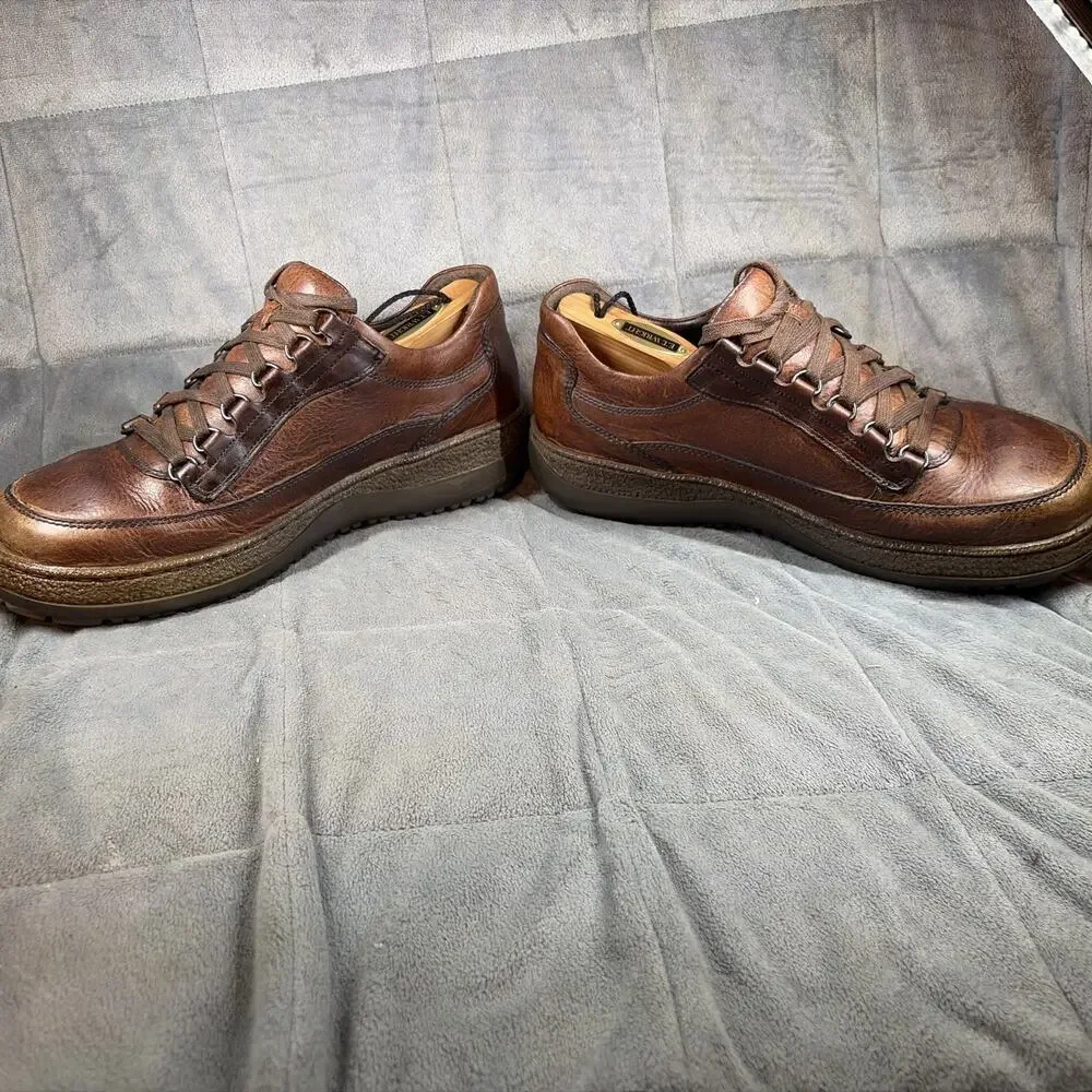 Vintage 90's Mephisto Rainbow Moc Toe Brown Leather Mens Shoe 9.5 Rare VGC!!